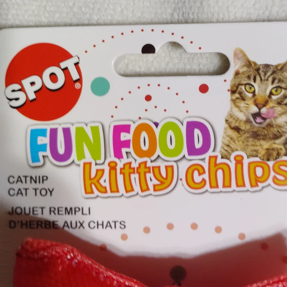 Pet Fun Food Kitty Chips Plush Cat Toys